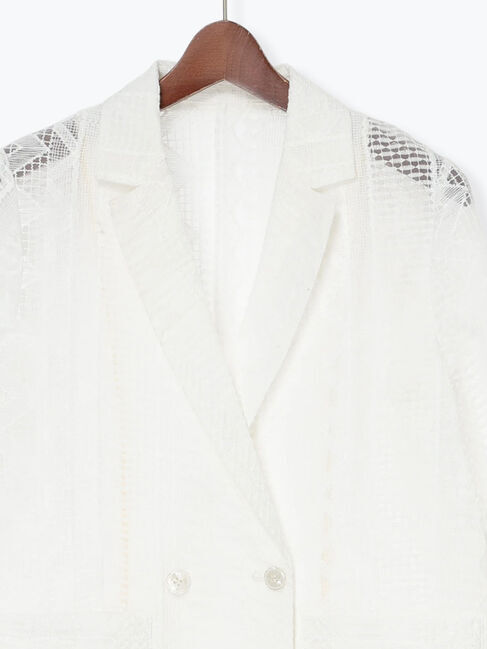 Te chichi「【Atelier ChouChou】オーガンジーレースダブルジャケット」|その他|