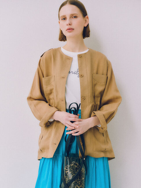 Te chichi「ノーカラーサファリジャケット《2026 spring catalog item》」|その他|