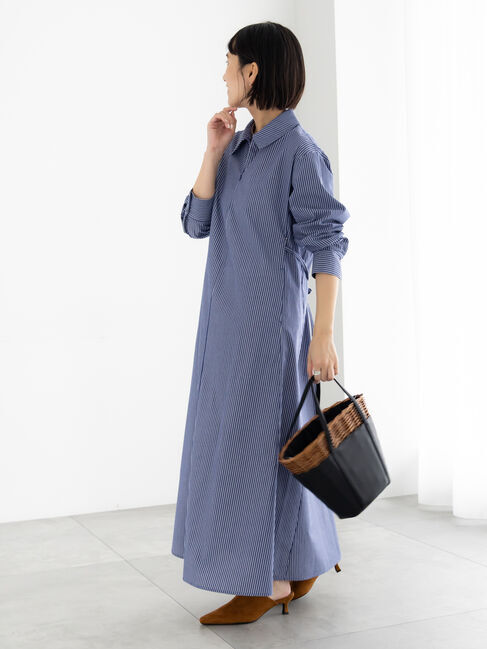 Te chichi「サイドホックフロントジップワンピース」|ワンピース|ブルー