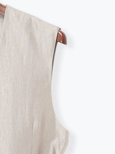 Te chichi「シャイニーノーカラージレ(セットアップ可)」|ダウンベスト・ベスト|