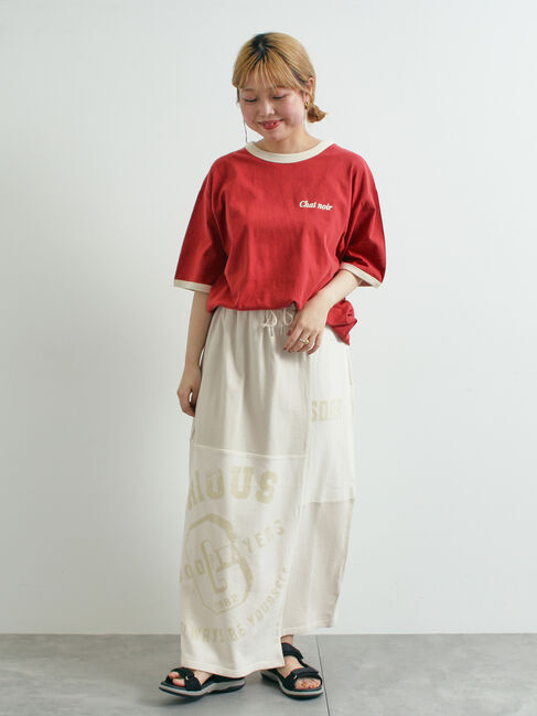 SM2「裏毛プリント配色アシメスカート」|スカート|