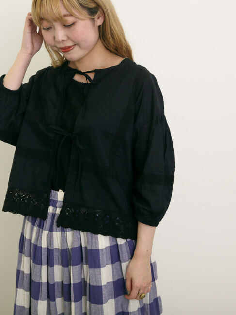 Samansa Mos2「パッチワークレースブラウス」|シャツ・ブラウス|