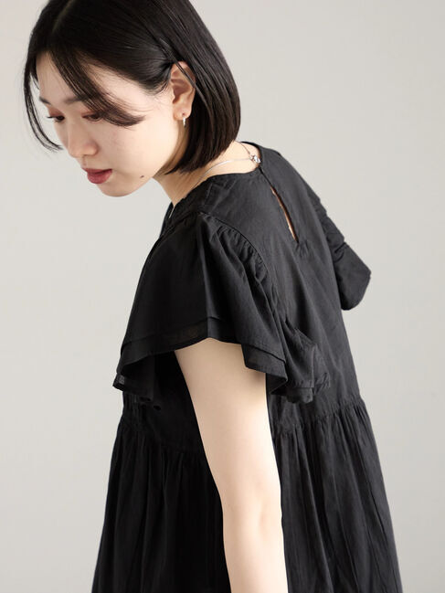 Samansa Mos2 blue「【Made in India】シャーリングブラウス」|シャツ・ブラウス|