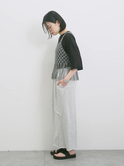 Samansa Mos2 blue「◎シアープルオーバー」|Tシャツ・カットソー|