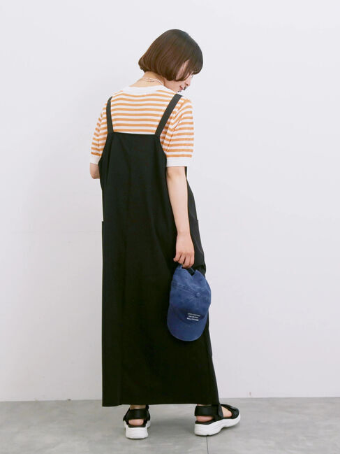 Samansa Mos2 blue「◎ボーダーニットプルオーバー」|ニット・セーター|