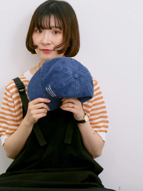 Samansa Mos2 blue「◎ボーダーニットプルオーバー」|ニット・セーター|