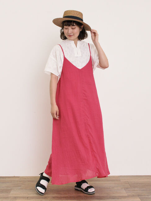 Samansa Mos2「ボイルキャミワンピース」|ワンピース|レッド