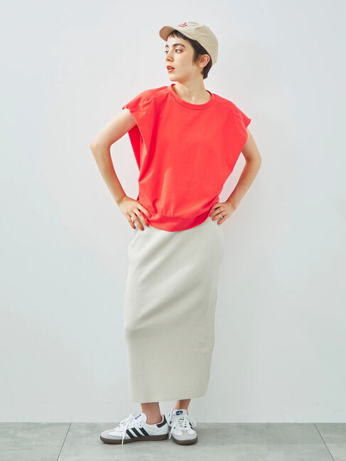 SM2「[接触冷感]肩タックフレンチスリーブカットソー」|Tシャツ・カットソー|