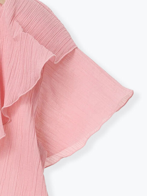 Samansa Mos2 blue「◎フリルブラウス」|シャツ・ブラウス|