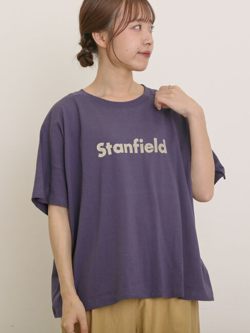 Samansa Mos2「ロゴアソートプリントゆるTシャツ」|Tシャツ・カットソー|ネイビー