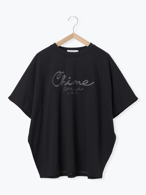 Samansa Mos2 blue「【接触冷感】ドルマンギャザー刺繍Tシャツ」|Tシャツ・カットソー|