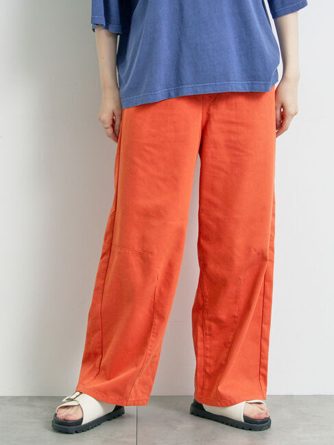 SM2「[接触冷感]裾タックパンツ」|その他|オレンジ