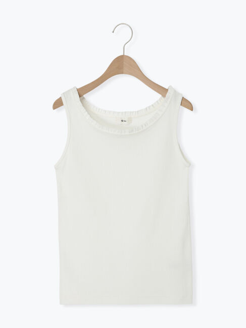 SM2「テレコ襟フリルタンクトップ」|Tシャツ・カットソー|オフホワイト