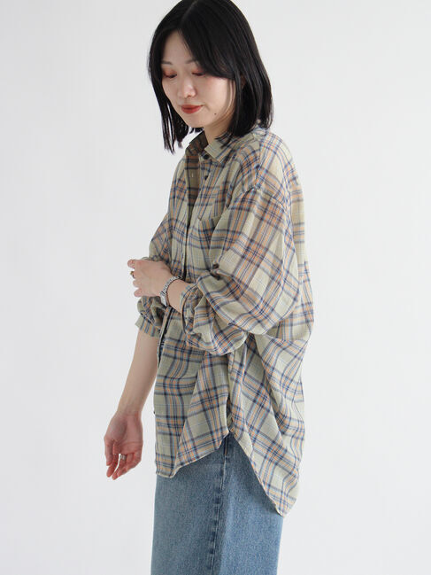 sm2rhythm「シアーチェックシャツ」|シャツ・ブラウス|