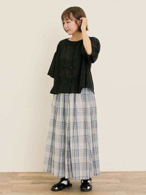 Samansa Mos2「シアー刺繍ブラウス」|シャツ・ブラウス|