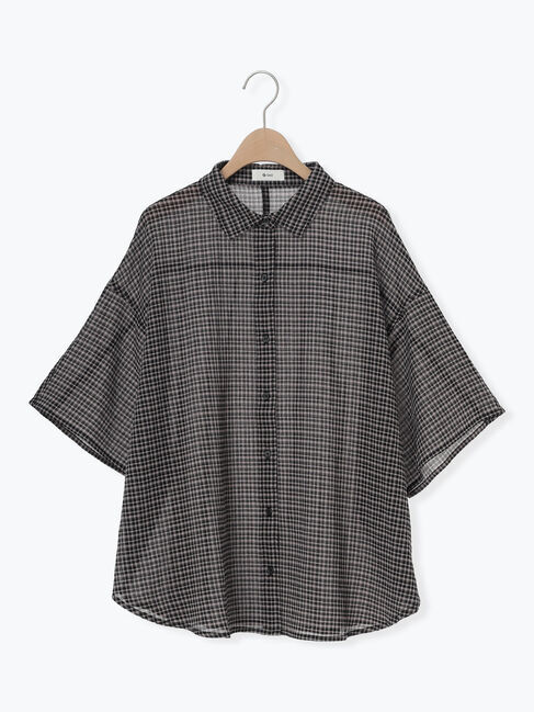 SM2「コットンボイルシアードルマンスリーブチェックシャツ」|シャツ・ブラウス|