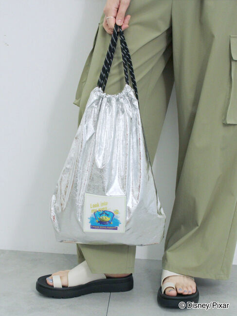 Samansa Mos2 blue「トイ・ストーリー/箔加工ナップザック」|その他|シルバー