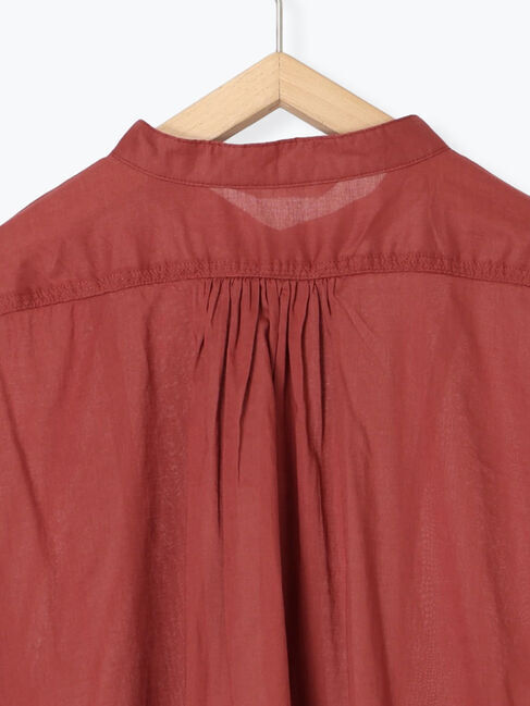 Samansa Mos2 blue「切り替えギャザーチュニックブラウス」|シャツ・ブラウス|