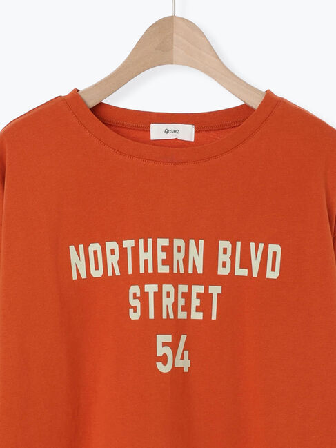 SM2「袖口シアー切替ロゴプリントカットソー」|Tシャツ・カットソー|