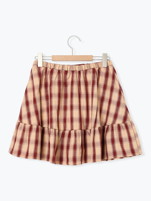 SM2「チェック柄フリルティアードミニスカート」|スカート|