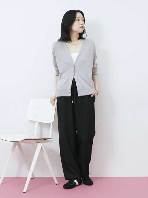 Samansa Mos2 blue「ダブルウエストアソートイージーパンツ」|その他|