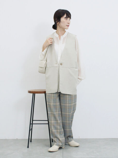 Samansa Mos2 blue「ダブルウエストアソートイージーパンツ」|その他|