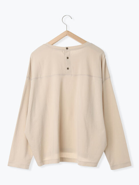 Samansa Mos2 blue「リネンタッチドルマンスリーブプルオーバー」|Tシャツ・カットソー|