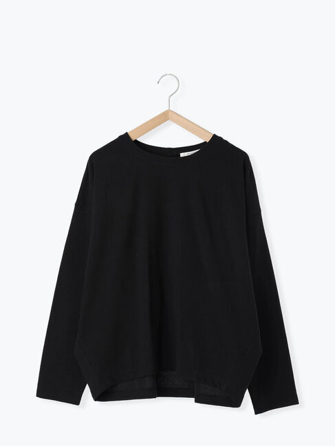 Samansa Mos2 blue「リネンタッチドルマンスリーブプルオーバー」|Tシャツ・カットソー|