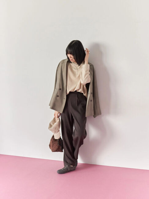 Samansa Mos2 blue「リネンタッチドルマンスリーブプルオーバー」|Tシャツ・カットソー|