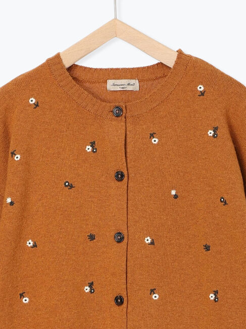 Samansa Mos2「花柄総刺繍ニットカーディガン」|カーディガン|