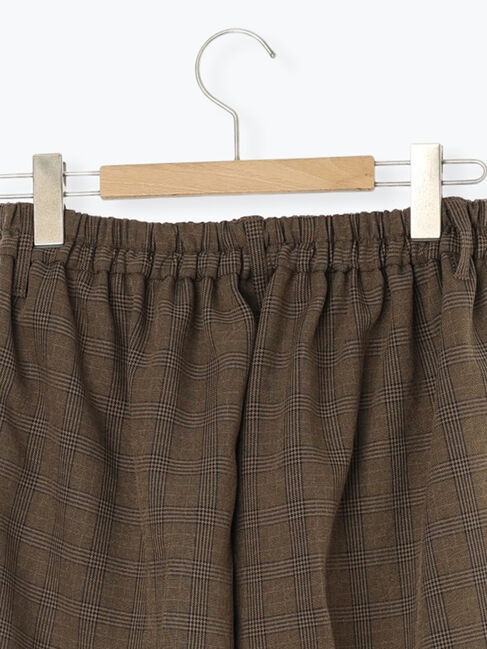 Samansa Mos2 blue「カチオン染めチェックパンツ」|その他|