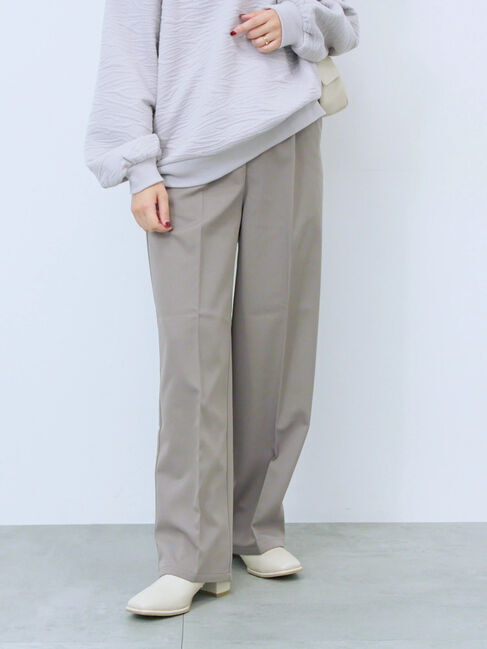 Samansa Mos2 blue「裏起毛ストレートパンツ」|その他|モカ