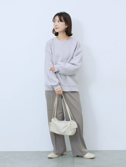 Samansa Mos2 blue「裏起毛ストレートパンツ」|その他|