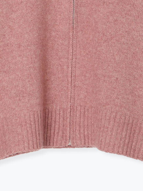 Samansa Mos2「かがりステッチZIPニットカーディガン」|カーディガン|