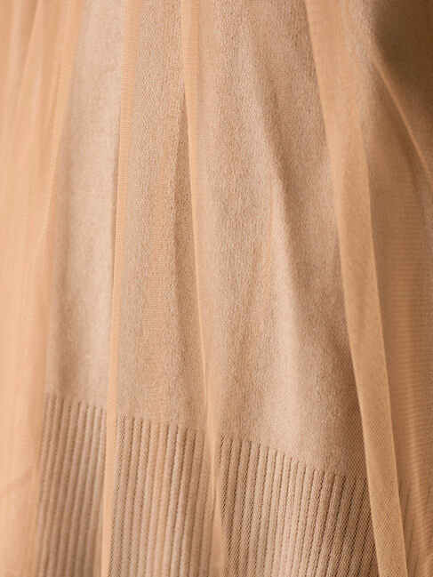 Samansa Mos2 blue「◎チュールドッキングニット」|ニット・セーター|