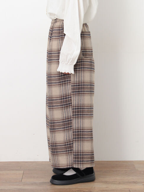 Samansa Mos2「【M/Lサイズ】チェック柄ワイドパンツ」|その他|