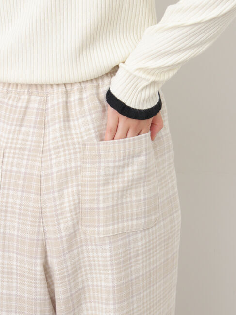 Samansa Mos2「【M/Lサイズ】チェック柄ワイドパンツ」|その他|