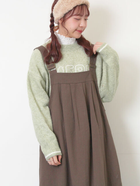 Samansa Mos2「ロゴ刺繍プルオーバーニット」|ニット・セーター|