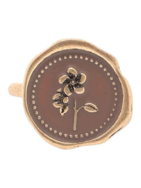 Samansa Mos2「シーリングスタンプ風リング」|ピアス|