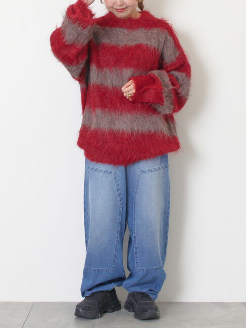 SM2「シャギーワイドボーダーニット」|ニット・セーター|