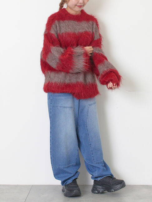 SM2「シャギーワイドボーダーニット」|ニット・セーター|