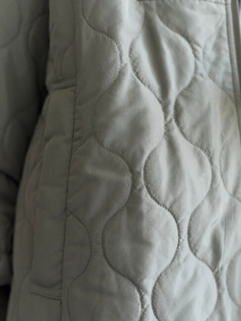 Samansa Mos2 blue「衿ボアキルトジャケット」|その他|