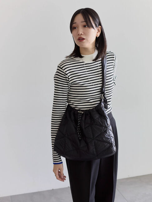 Samansa Mos2 blue「キルティングバッグ」|その他|