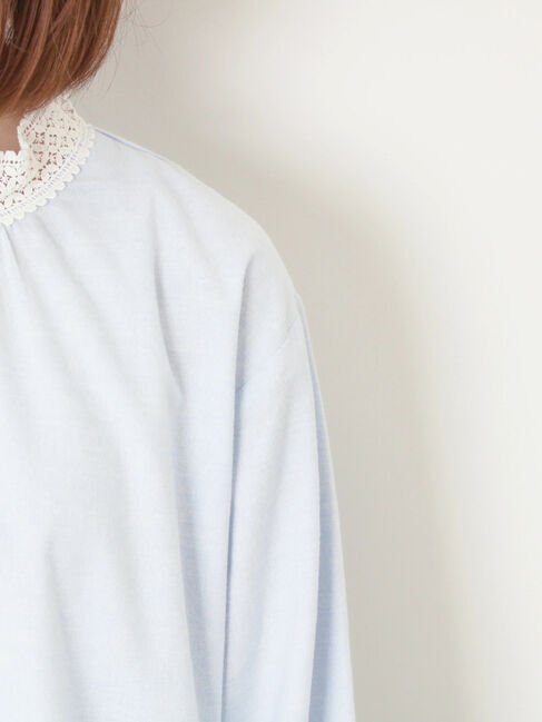 Samansa Mos2「【保温加工】襟レースブラウス」|シャツ・ブラウス|
