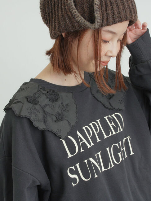 Samansa Mos2「裏毛3Dレース襟付きスウェット」|Tシャツ・カットソー|