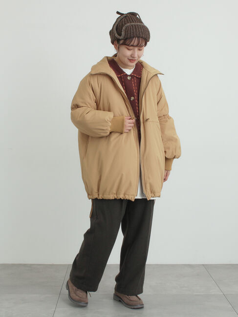 Samansa Mos2「【リバーシブル】キャンディースリーブ中綿コート」|ブルゾン・スタジャン|