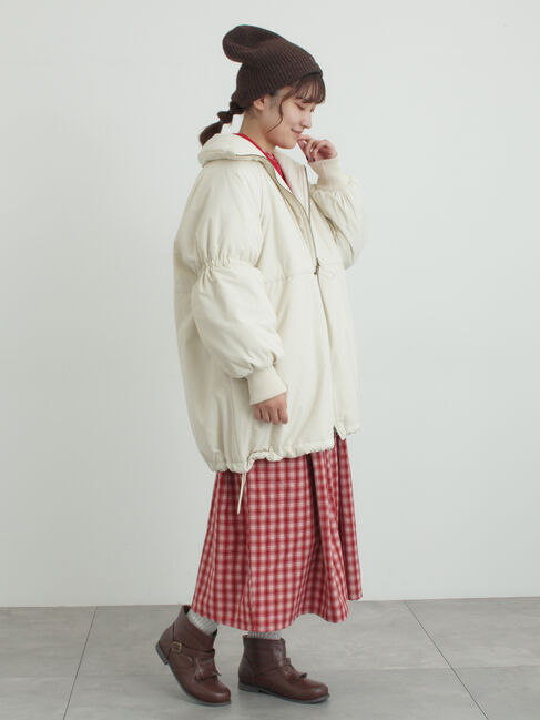 Samansa Mos2「【リバーシブル】キャンディースリーブ中綿コート」|ブルゾン・スタジャン|