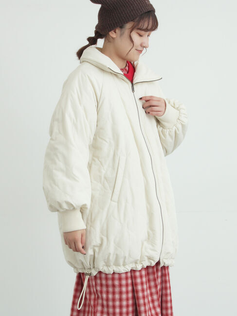 Samansa Mos2「【リバーシブル】キャンディースリーブ中綿コート」|ブルゾン・スタジャン|