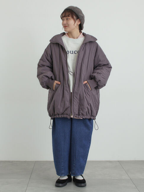 Samansa Mos2「【リバーシブル】キャンディースリーブ中綿コート」|ブルゾン・スタジャン|