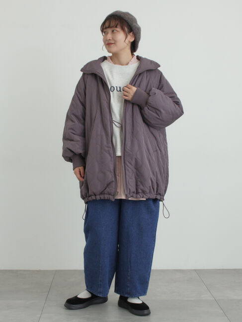 Samansa Mos2「【リバーシブル】キャンディースリーブ中綿コート」|ブルゾン・スタジャン|